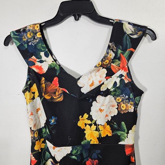 New York & Company Floral Knee-Length Bodycon Sleeveless Dress Sz Small Stretchy - Picture 6 of 10